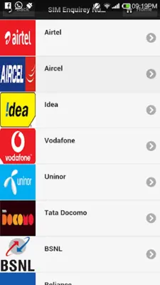 Sim Enquiry Numbers android App screenshot 2